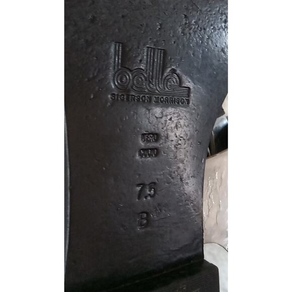 Belle Sigerson Morrison Sandal Strappy Slingback Thong Silver Leather Women 7.5 - Picture 10 of 11